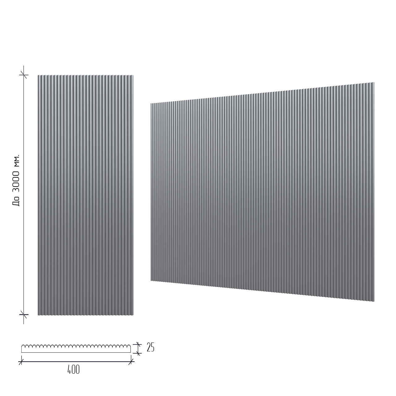 Крупноформатная гипсовая 3д панель Top Line