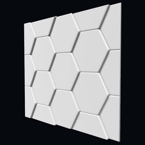 Гипсовые 3D панели Черепица 500х500х20мм — изображение 2