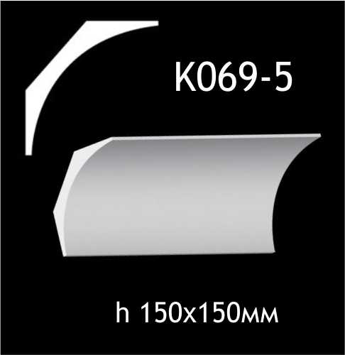k069-5 Карниз потолочный из гипса AGips К069-5 — изображение 1