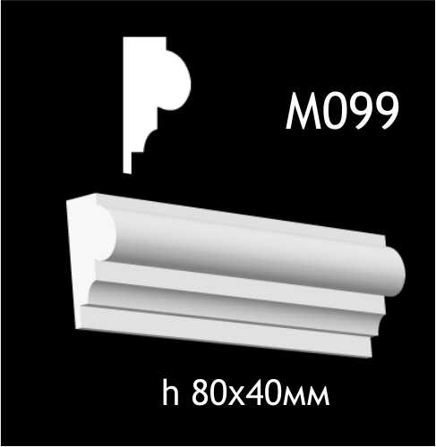 Гипсовый молдинг M099 — изображение 1
