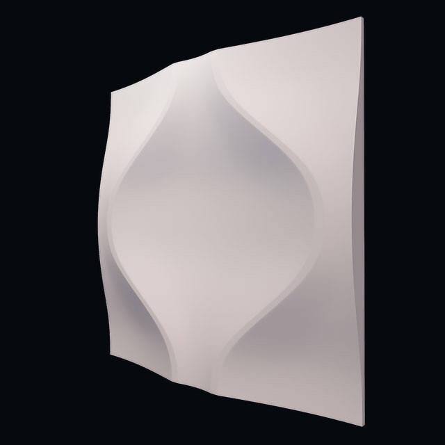 3D панель из гипса  Мягкий ромб 500х500х40мм — изображение 2