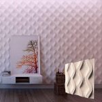 3D Панель из гипса Змейка 500х500х25мм
