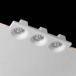Гипсовый точечный встраиваемый светильник SV-006-3 белый